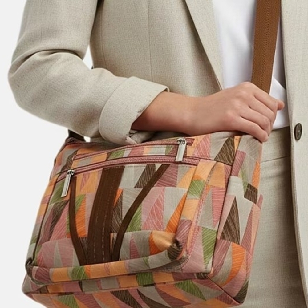 Multicolor Geometric Pattern Shoulder Bag - image 2